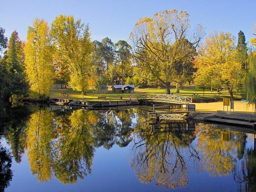 Alpine Riverside Cottages Porepunkah Bagian luar foto
